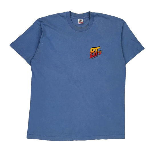 Locker Room Fruit Of The Loom Single Stitch T-Shirt - XL Blue Cotton