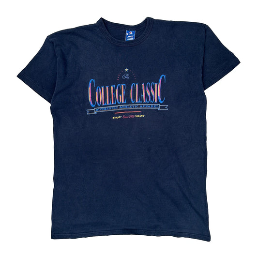 Authentic Athletic Apparel Champion Single Stitch T-Shirt - 2XL Blue Cotton