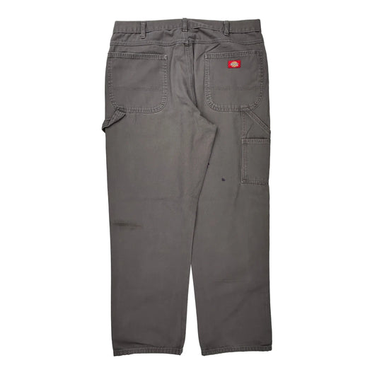 Dickies Carpenter Trousers - 36W 31L Grey Cotton