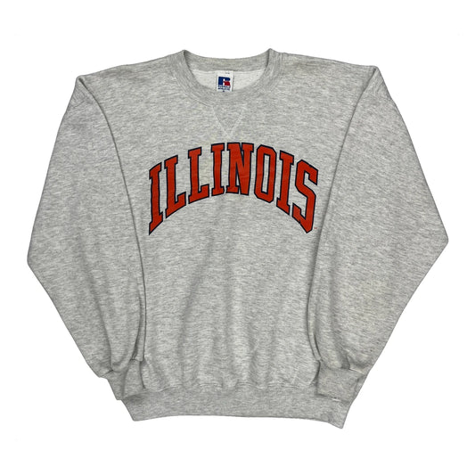 Made In USA Russell Athletic College Sweatshirt - XL Grey Cotton