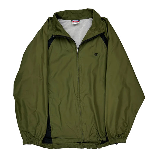Champion Jacket - Large Green Polyester