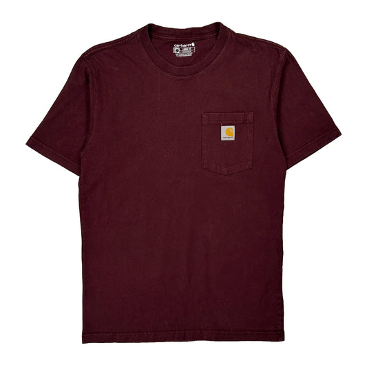 Carhartt T-Shirt - Medium Burgundy Cotton