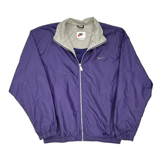 Nike Windbreaker - Large Grey Polyester