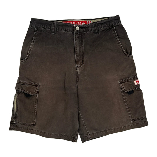 Quiksilver Cargo Shorts - 33W 10L Brown Cotton