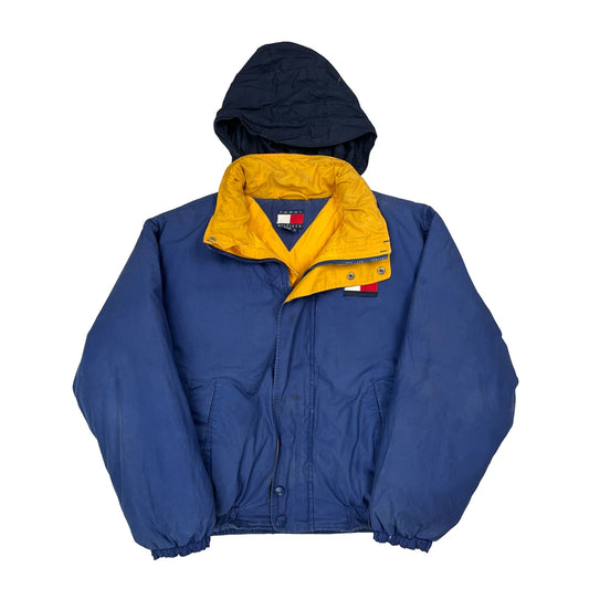 Vintage Tommy Hilfiger Jacket - Medium Blue Polyester