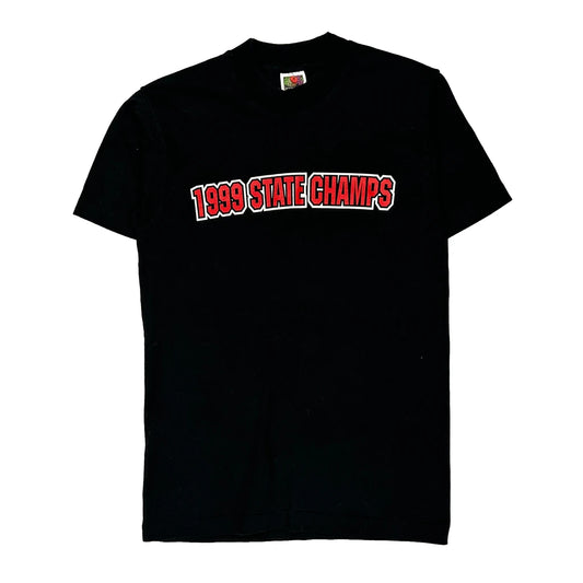 North Central Panthers Fruit Of The Loom Graphic T-Shirt - Small Red Cotton