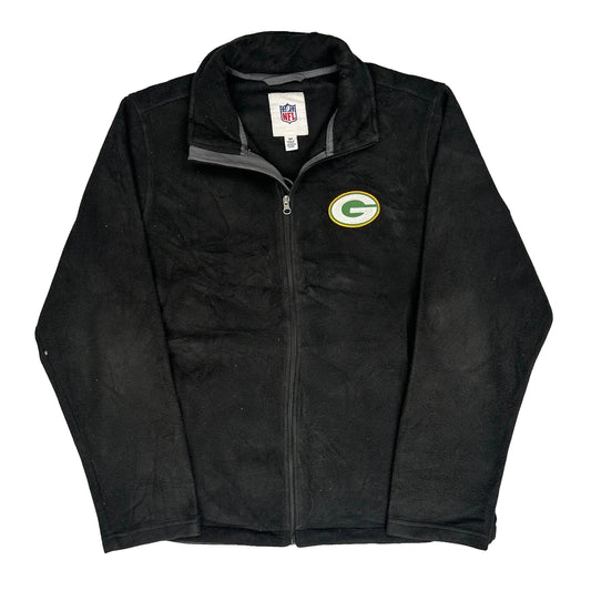 Green Bay Packers Nfl Fleece Jacket - Medium Black Polyester