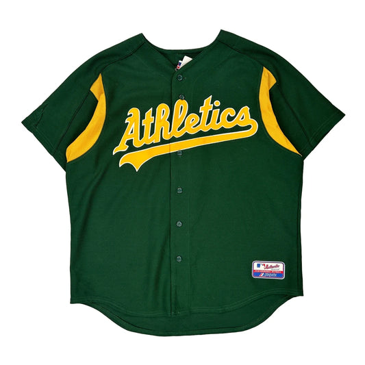 Made In USa Oakland Athletics Majestic Mlb Jersey - XL Green Polyester