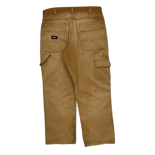 Dickies Carpenter Trousers - 32W 30L Brown Cotton