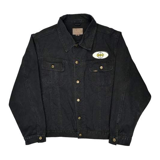 Vintage River Cities Paranormal Society Lee Graphic Denim Jacket - 2XL Black Cotton