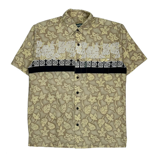 Amarsee Floral Hawaiian Shirt - Medium Beige Cotton