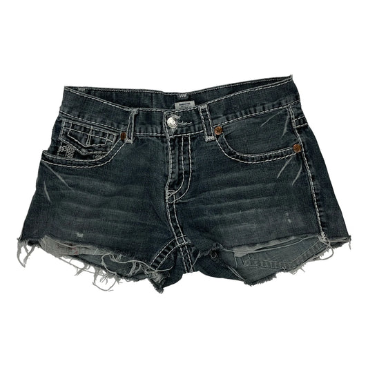 True Religion Denim Shorts - 33W UK 12 Dark Wash Denim
