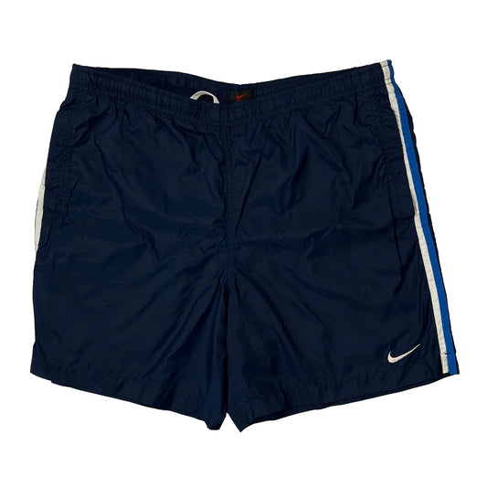 Vintage Swoosh Logo Nike Sport Shorts - Largew 5L Navy Polyester