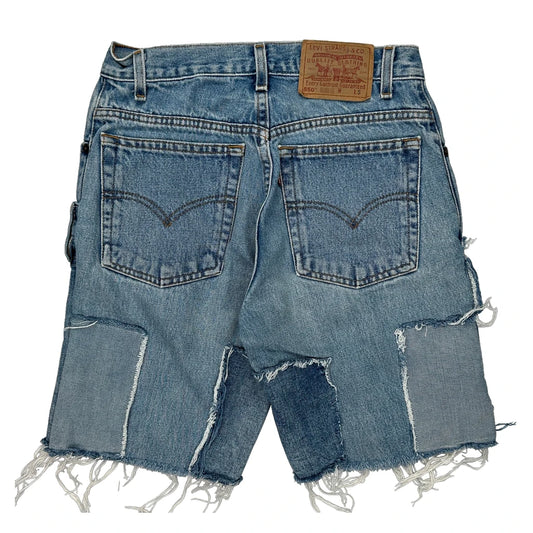 Levis Denim Shorts - 28W UK 8 Blue Denim