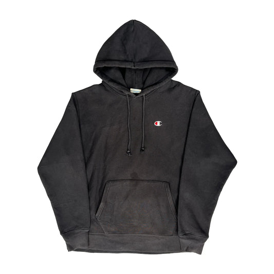 Reverse Weave Champion Hoodie - Large Black Cotton