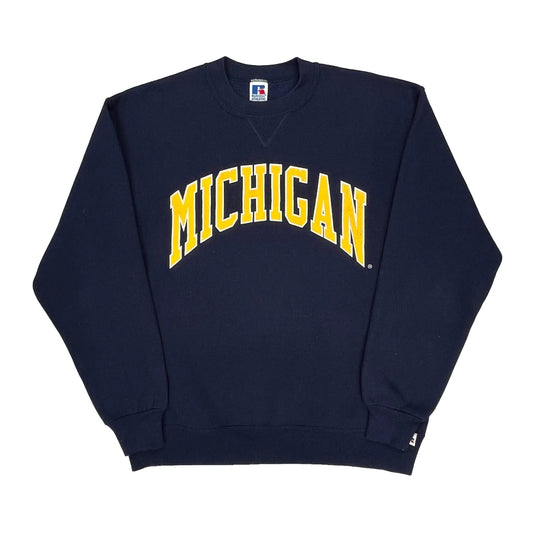 Made In USA Russell Athletic College Sweatshirt - XL Navy Cotton