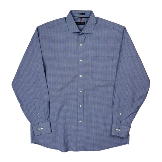 Tommy Hilfiger Checked Shirt - Large Blue Cotton