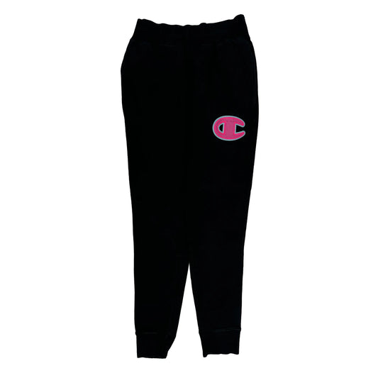 Vintage Reverse Weave Champion Joggers - Small Black Cotton Blend
