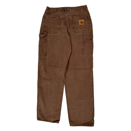 Carhartt Carpenter Trousers - 28W UK 10 Brown Cotton