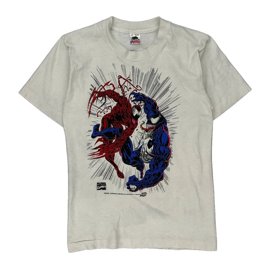 Marvel Comics Fruit Of The Loom Single Stitch T-Shirt - Small White Cotton