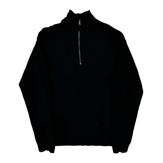 Armani Exchange 1/4 Zip - Large Black Wool