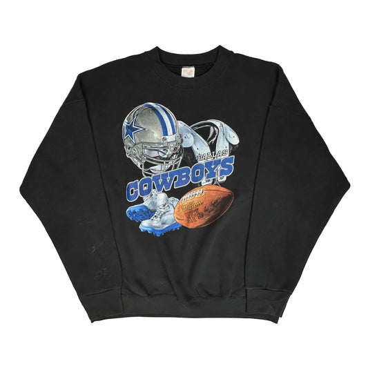 Dallas Cowboys Nfl Graphic Sweatshirt - XL Black Cotton