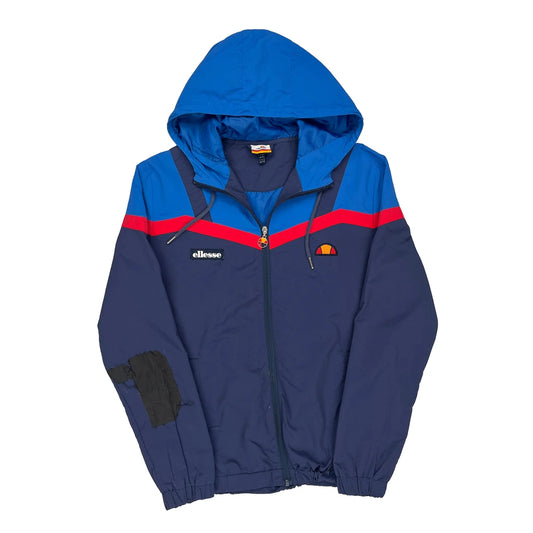 Ellesse Striped Windbreaker - Small Red Polyester