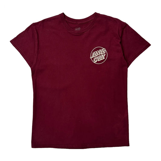 Santa Cruz T-Shirt - Medium Burgundy Cotton