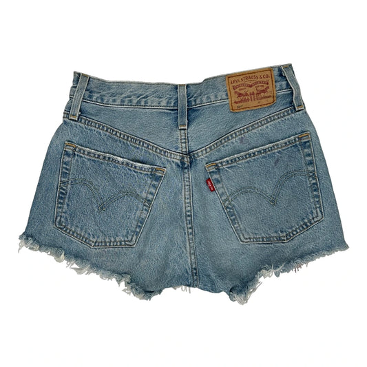Levis Denim Shorts - 25W UK 6 Light Wash Cotton