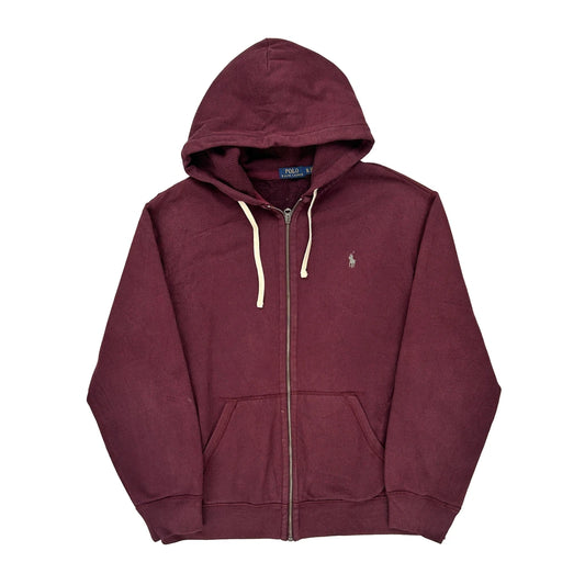 Polo By Ralph Lauren Hoodie - XL Burgundy Cotton