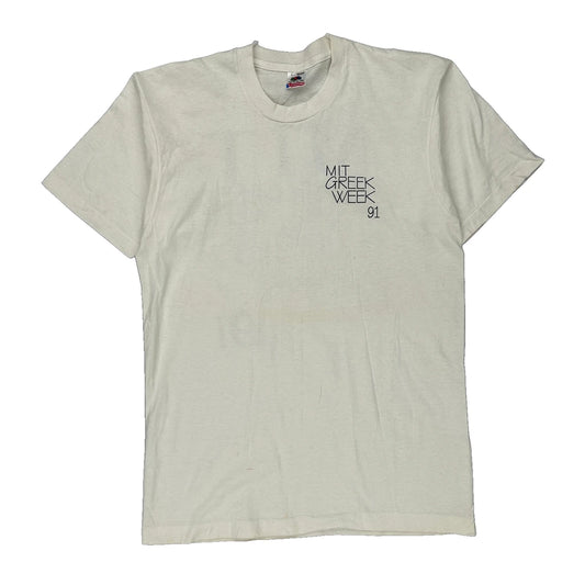 Fruit Of The Loom Single Stitch T-Shirt - Large White Cotton