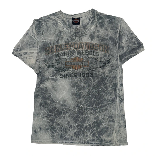 Motor City Harley Davidson Harley Davidson Graphic T-Shirt - Medium Grey Cotton