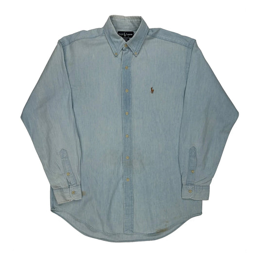 Blaire Ralph Lauren Denim Shirt - Large Light Wash Cotton