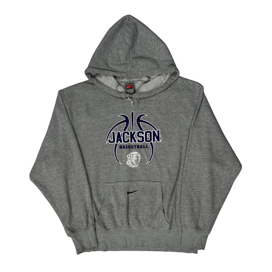 Jackson Basketball Nike Graphic Hoodie - Large Grey Cotton Blend