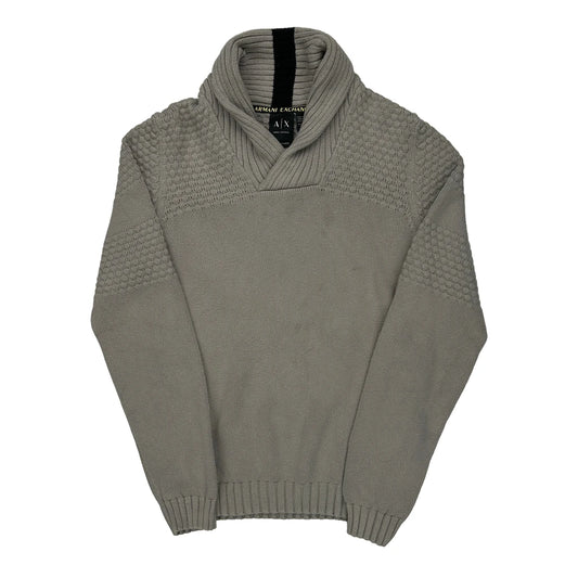 Armani Exchange Jumper - Small Grey Cashmere Blend