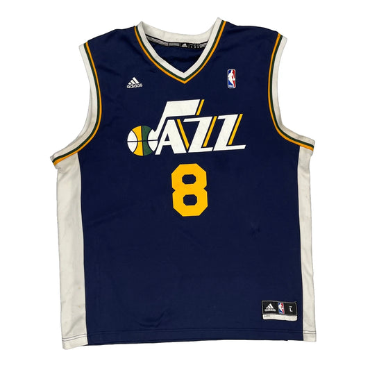 Utah Jazz Adidas Nba Jersey - Large Navy Polyester