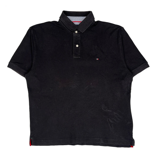 Tommy Hilfiger Polo Shirt - XL Black Cotton