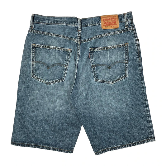 Levis Denim Shorts - 35W 11L Blue Denim
