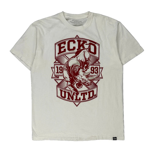 Ecko Unltd Graphic T-Shirt - Large White Cotton