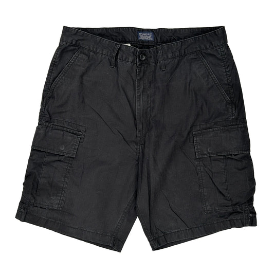 Levis Cargo Shorts - 34W 9L Black Cotton