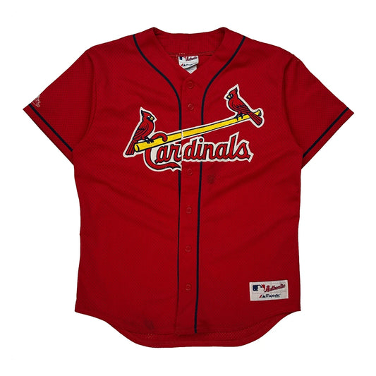 Vintage Cardinals Majestic Mlb Jersey - Medium Red Polyester