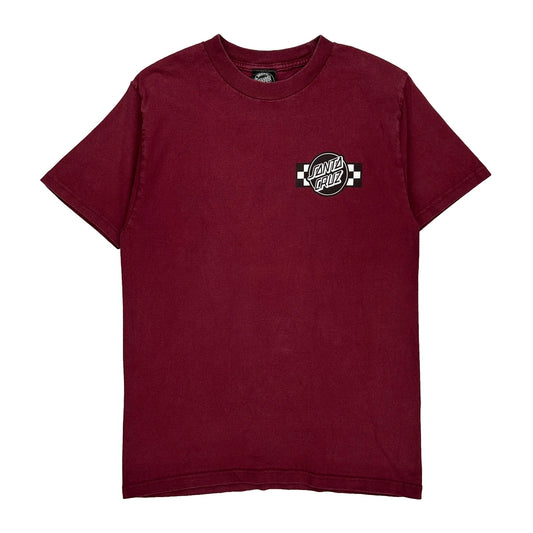 Santa Cruz T-Shirt - Small Burgundy Cotton