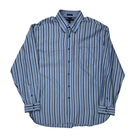 Tommy Hilfiger Striped Shirt - XL Blue Cotton