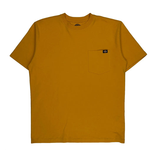 Dickies T-Shirt - Large Yellow Cotton