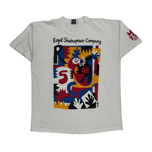 Royal Shakespeare Company Screen Stars Graphic T-Shirt - XL White Cotton