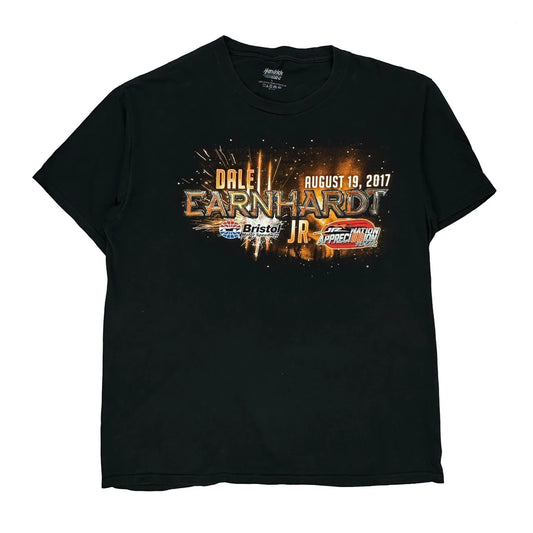 Nascar Hendrick Graphic T-Shirt - Large Black Cotton