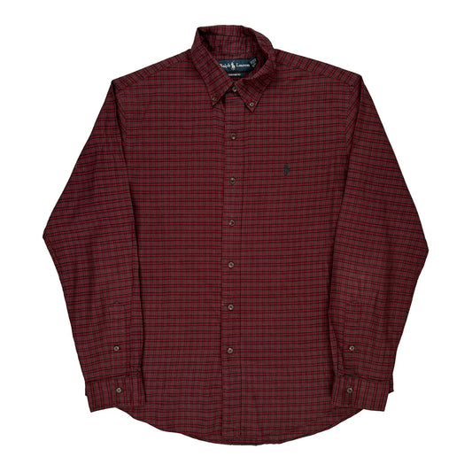 Ralph Lauren Checked Shirt - Large Red Cotton