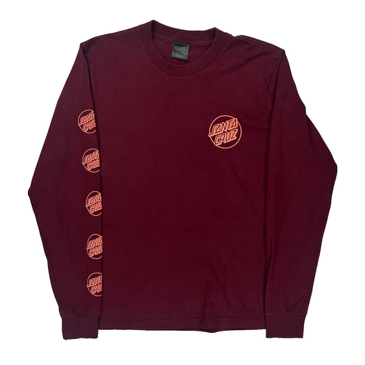 Santa Cruz Graphic Long Sleeve T-Shirt - XS Orange Cotton