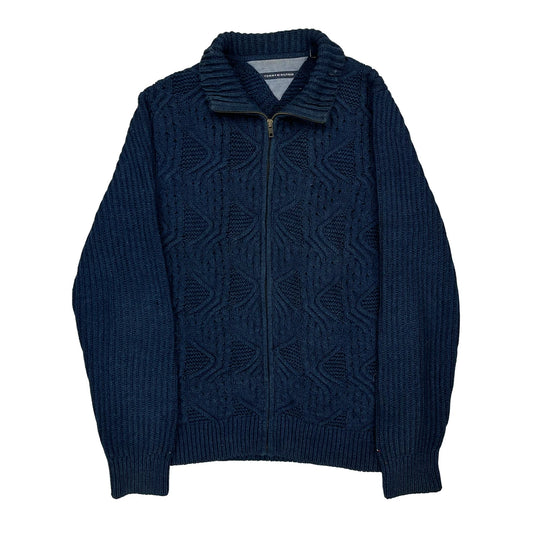 Tommy Hilfiger Zip Up - Large Blue Cotton