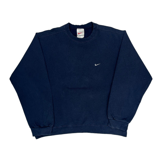 Nike Sweatshirt - Large Navy Cotton
